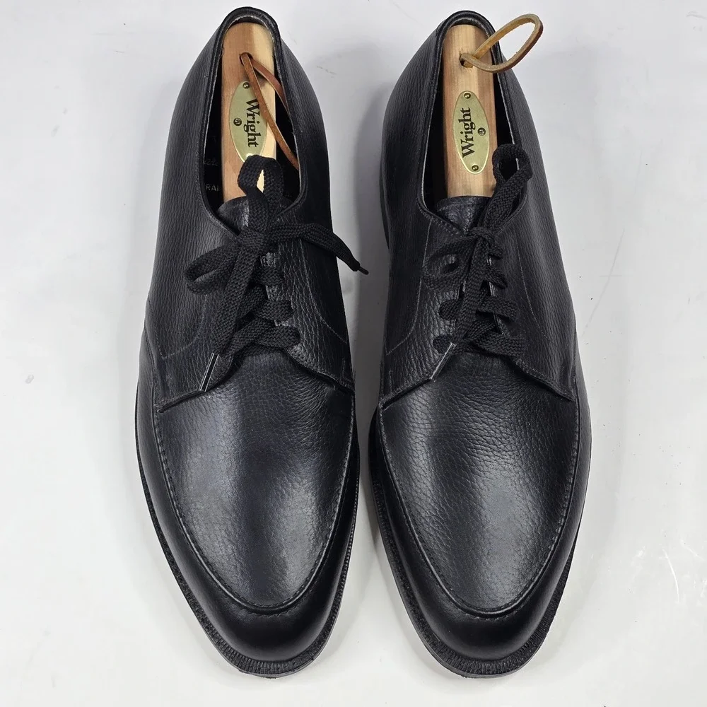 Vintage Wright Arch Preserver Rutgers Union Black Pebble Leather Shoes‎ 11.5D